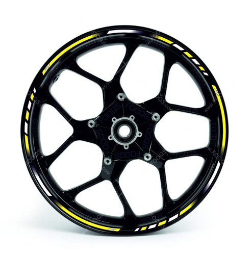 Yamaha R1 yellow wheel rim motorcycle sticker fooqs