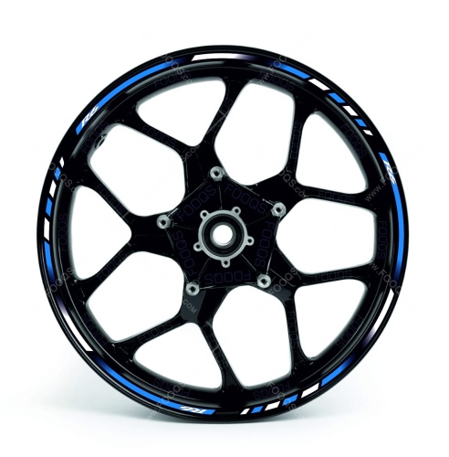 Yamaha R6 blue white wheel rim motorcycle sticker fooqs