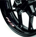 Yamaha YZF R3 red wheel rim motorcycle decals fooqs