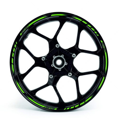 Kawasaki Er 6n green wheel rim motorcycle sticker fooqs
