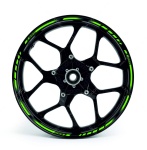 Wheel rim stickers F1 Kawasaki Z 650 green stickers decals