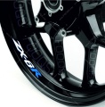 Kawasaki ZX 6r blue wheel rim motorcycle decals fooqs