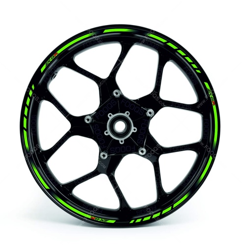 Kawasaki ZX 6r green wheel rim motorcycle sticker fooqs