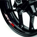 Kawasaki ZX 6r red wheel rim motorcycle decals fooqs