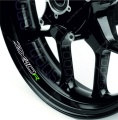 Kawasaki ZX 10r white 2 wheel rim motorcycle decals fooqs