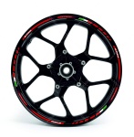 Velgstickers F1 Ducati 1098 rood