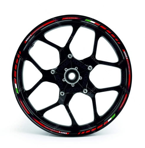 Ducati Hypermotard 821 red wheel rim sticker fooqs