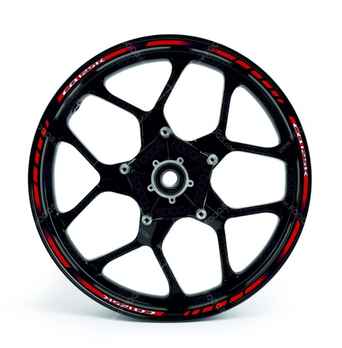 Honda CB 125 R red motorcycle wheel rim sticker fooqs