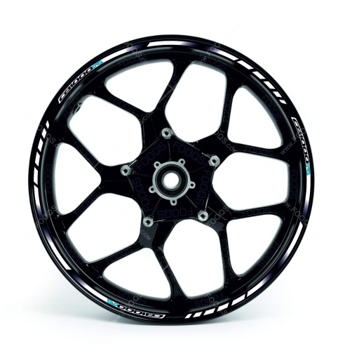 Honda CB 1000 R white motorcycle wheel rim sticker fooqs