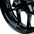 Honda CB 1000 R white motorcycle wheel rim decals fooqs