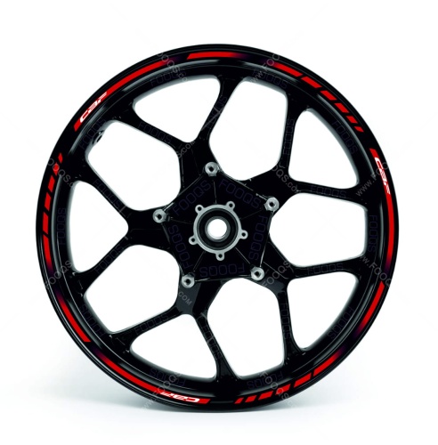 Honda CBF red motorcycle wheel rim sticker fooqs