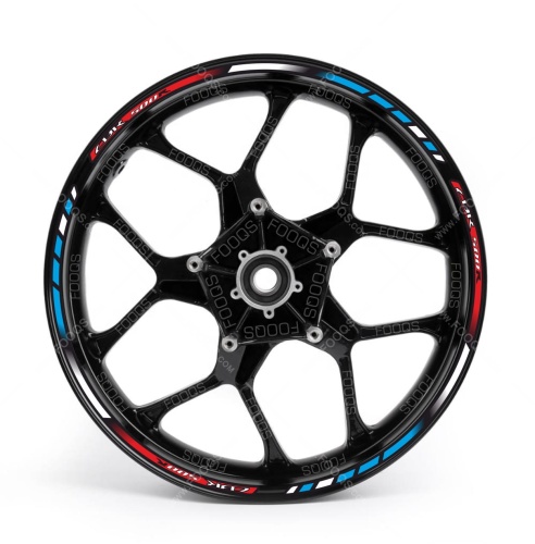Honda CBR 500 R red blue white motorcycle wheel rim sticker fooqs