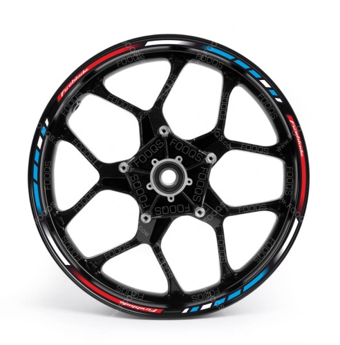 Honda CBR 1000 RR red blue white wheel rim sticker fooqs