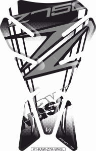 Adesivo per serbatoio V1 KAWASAKI Z 750 bianco SILVER