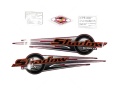 Honda Shadow VT 600 1998 1999 red fooqs motorcycle stickers