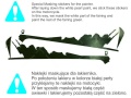 Kawasaki ZXR 750 1993 green white blue fooqs motorcycle decals aufkleber oem autocollants adesivi naklejki nalepky adhesivos nálepky oem original iconic restoration tank youngtimer old label sticker decal fairing front 21 masking