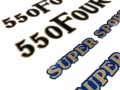 Honda CB 550 Super Four 1977 blue fooqs motorsticker naklejki