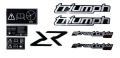 Triumph Streettriple R 675 2013 2016 black fooqs motorcycle stickers