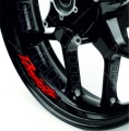 Honda dominator red white wheel rim motorcycle decals 2 fooqs
