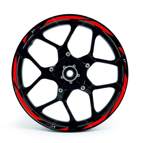 Honda st 1300 red wheel rim motorcycle stickers fooqs