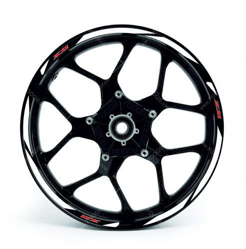 Honda x 11 white red wheel rim motorcycle stickers fooqs