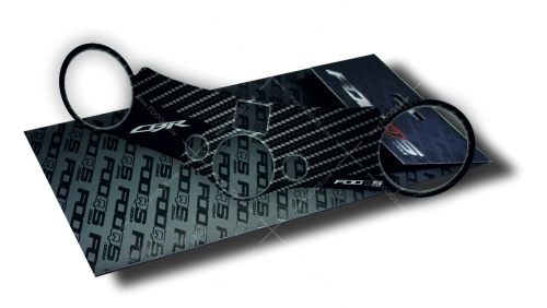 P1 Honda CBR black carbon fooqs yoke cover protector tankpad 3d aufkleber