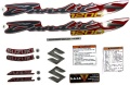 Suzuki GSF 1200 s bandit 2006 dark red motostickers-aufkleber decals