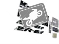 Kawasaki er 6 f 2009 2011 white fooqs motorsticker naklejki nálepky