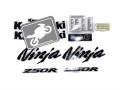 Kawasaki ninja 250 R 2008 2011 white fooqs motorcycle stickers autocolante pentru motociclete