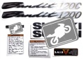 Suzuki GSF 1200 N 2001 2005 silver fooqs motorstickers decals aufkleber