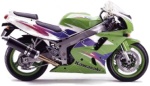Kawasaki Zxr 750 1995 zöld fehér kék mátrix