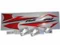 Yamaha YZF R6 2007 white red fooqs naklejki motostickers decals replica adhesivos moto replica
