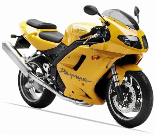 Triumph Daytona 955 i 2004 2006 yellow fooqs motorcycle decals aufkleber
