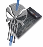 Adhesivo para tanque Tankpad T2 Universal Punisher Carbon Plata