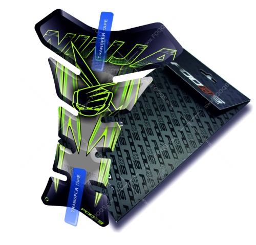 Tankpad Kawasaki Ninja 125 250 300 400 650 T1 silver green sticker