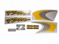 Yamaha tdm 850 1997 1999 silver yellow fooqs naklejki motodecals stickers aftermarket nalepky decal