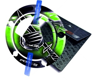 Kawasaki ZX-6R ZX-7R ZX-10R Adhesivo depósito combustible verde