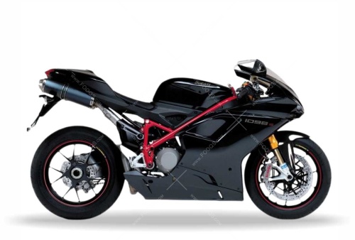 Ducati 1098 S 2009 black fooqs motorcycle decals aufkleber