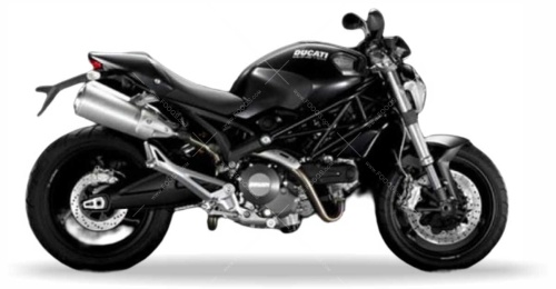 Ducati Monster 696 2008 2010 black fooqs motorcycle decals aufkleber