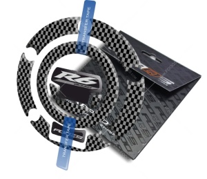 Naklejka na wlew paliwa CPOE1 Yamaha R6 2004-2016 silver