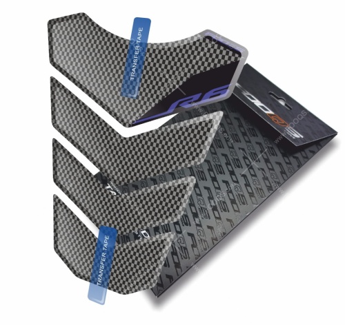 Tankpad Yamaha R6 2017 2024 blue fooqs naklejki 3d stickers tankschutz paraserbatoio aufkleber adesivi