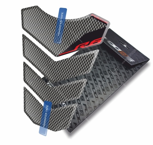 Tankpad Yamaha R6 2017 2024 red fooqs naklejki 3d stickers tankschutz paraserbatoio aufkleber adesivi