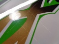 Kawasaki Zx 6r 2003 green fooqs naklejki motor stickers parts adesivos de moto oem original