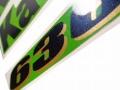 Kawasaki Zx 6r 2003 green fooqs naklejki motostickers decals replica autocolante pentru motociclete oem original