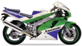 Kawasaki ZXR 750 1990 green white fooqs motorcycle decals aufkleber oem autocollants adesivi naklejki nalepky adhesivos nálepky oem original