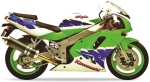Kawasaki Zxr 750 1994 zöld fehér kék Zx7 Ninja mátrix