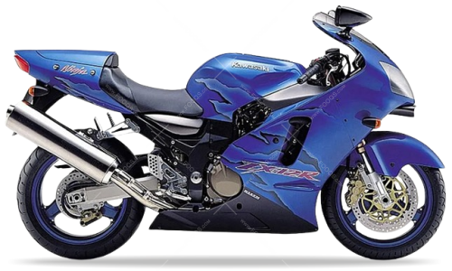 Kawasaki Zx 12r 2001 azzurro E1 adesivi Fooqs.com