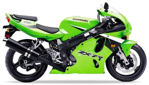 Kawasaki Zx 7r 2003 lime green naklejki fooqs stickers aufkleber decals adesivi oem parts 7F 1