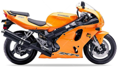 Kawasaki Zx 7r 2003 orange naklejki fooqs stickers aufkleber decals adesivi oem parts 470 decal sticker fairing fairings tank fuel restoration paint renovation renew iconic icon 1
