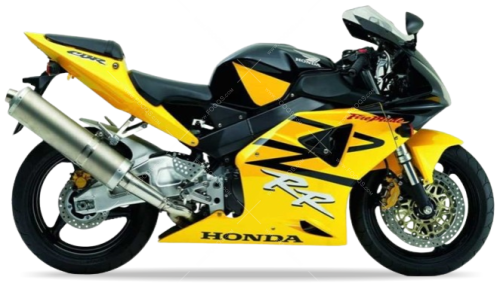 Honda CBR 954 RR 2003 yellow black fooqs motorcycle decals aufkleber oem autocollants adesivi naklejki nalepky adhesivos nálepky NH1Y